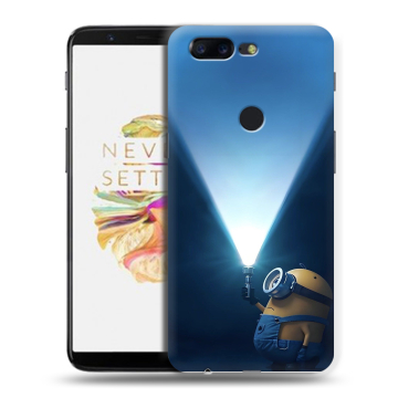 Силиконовый чехол на OnePlus 5T с принтом Миньоны