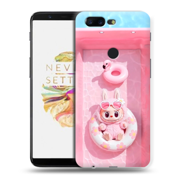 Силиконовый чехол на OnePlus 5T с принтом Labubu Лабубу