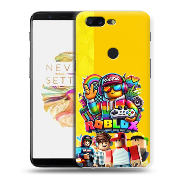 Силиконовый чехол на OnePlus 5T с принтом Roblox Роблокс
