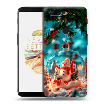 Силиконовый чехол на OnePlus 5T с принтом Новый год Силиконовый чехол на OnePlus 5T с принтом Новый год