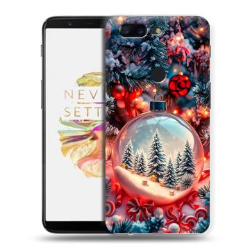 Силиконовый чехол на OnePlus 5T с принтом Новый год Силиконовый чехол на OnePlus 5T с принтом Новый год