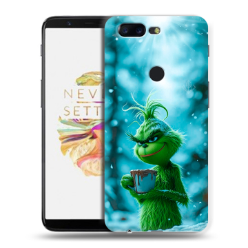 Силиконовый чехол на OnePlus 5T с принтом Новый год гринч Силиконовый чехол на OnePlus 5T с принтом Новый год гринч