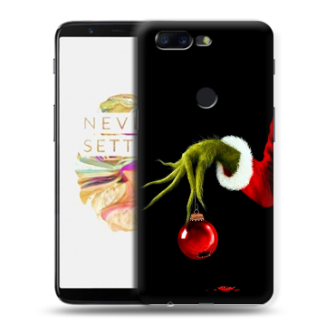 Силиконовый чехол на OnePlus 5T с принтом Новый год Гринч Силиконовый чехол на OnePlus 5T с принтом Новый год Гринч
