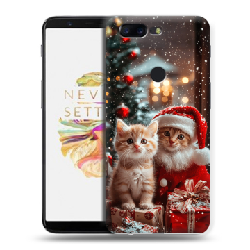 Силиконовый чехол на OnePlus 5T с принтом Новый год Силиконовый чехол на OnePlus 5T с принтом Новый год