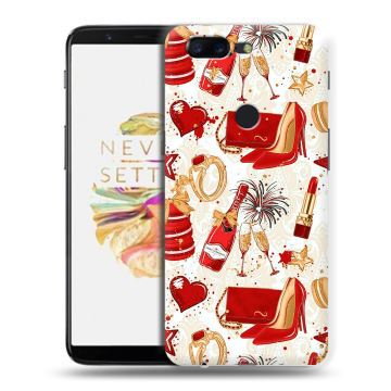 Силиконовый чехол на OnePlus 5T с принтом Новый год Силиконовый чехол на OnePlus 5T с принтом Новый год