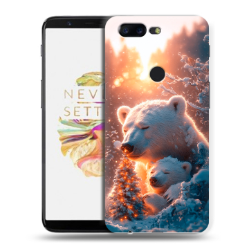 Силиконовый чехол на OnePlus 5T с принтом Новый год Силиконовый чехол на OnePlus 5T с принтом Новый год