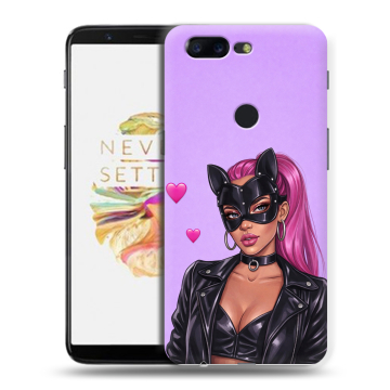 Силиконовый чехол на OnePlus 5T с принтом женский