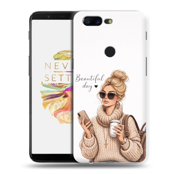 Силиконовый чехол на OnePlus 5T с принтом женский
