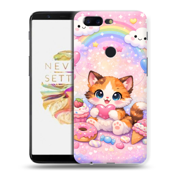 Силиконовый чехол на OnePlus 5T с принтом для девочек