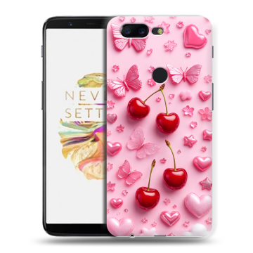 Силиконовый чехол на OnePlus 5T с принтом для девочек