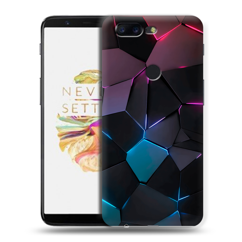 Пластиковый чехол на OnePlus 5T с принтом Геометрия неона Пластиковый чехол на OnePlus 5T с принтом Геометрия неона