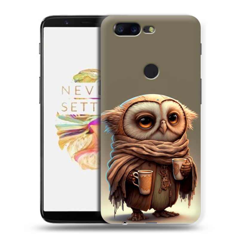 Силиконовый чехол на OnePlus 5T с принтом Сова Силиконовый чехол на OnePlus 5T с принтом Сова