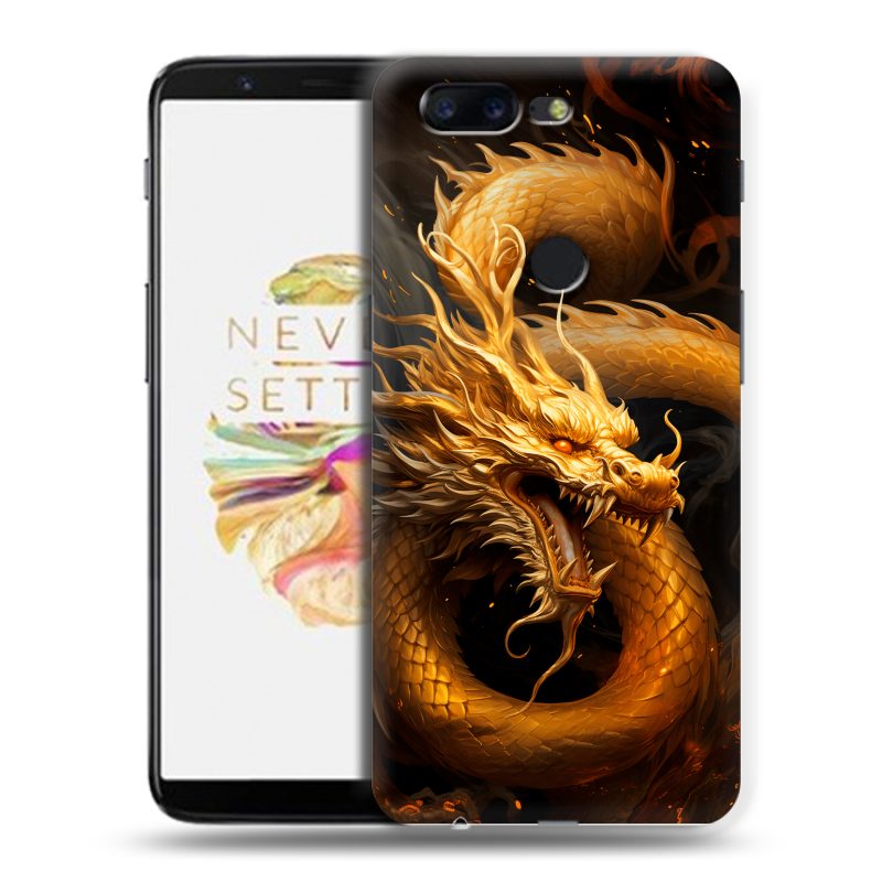 Силиконовый чехол на OnePlus 5T с принтом Золотой дракон Силиконовый чехол на OnePlus 5T с принтом Золотой дракон