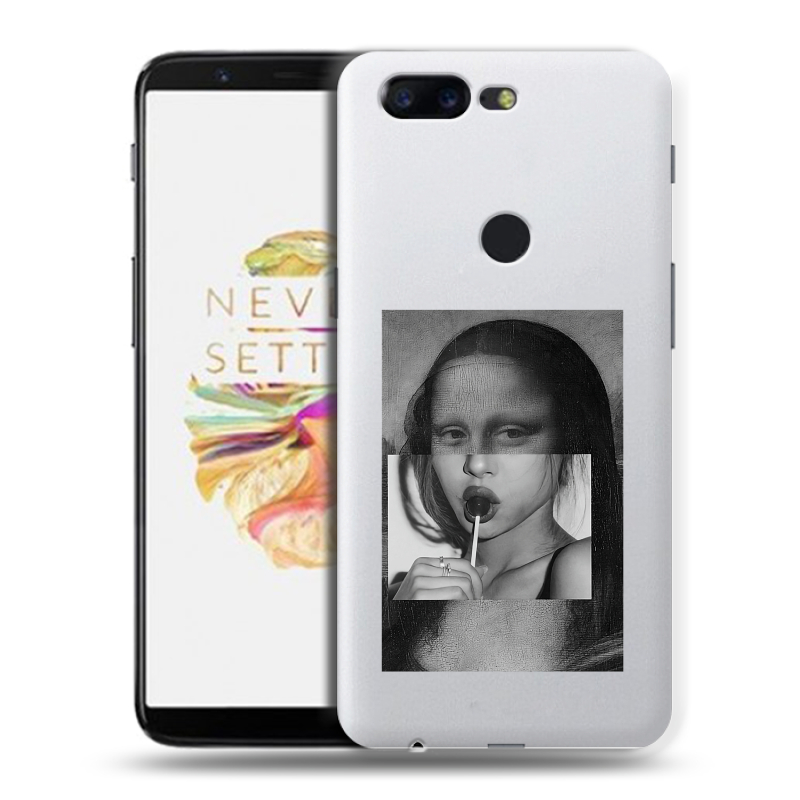 Пластиковый чехол на OnePlus 5T с принтом Мона Лиза Пластиковый чехол на OnePlus 5T с принтом Мона Лиза