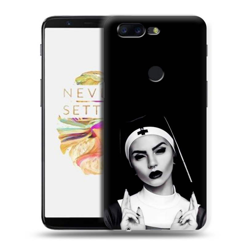 Пластиковый чехол на OnePlus 5T с принтом монашка Пластиковый чехол на OnePlus 5T с принтом монашка