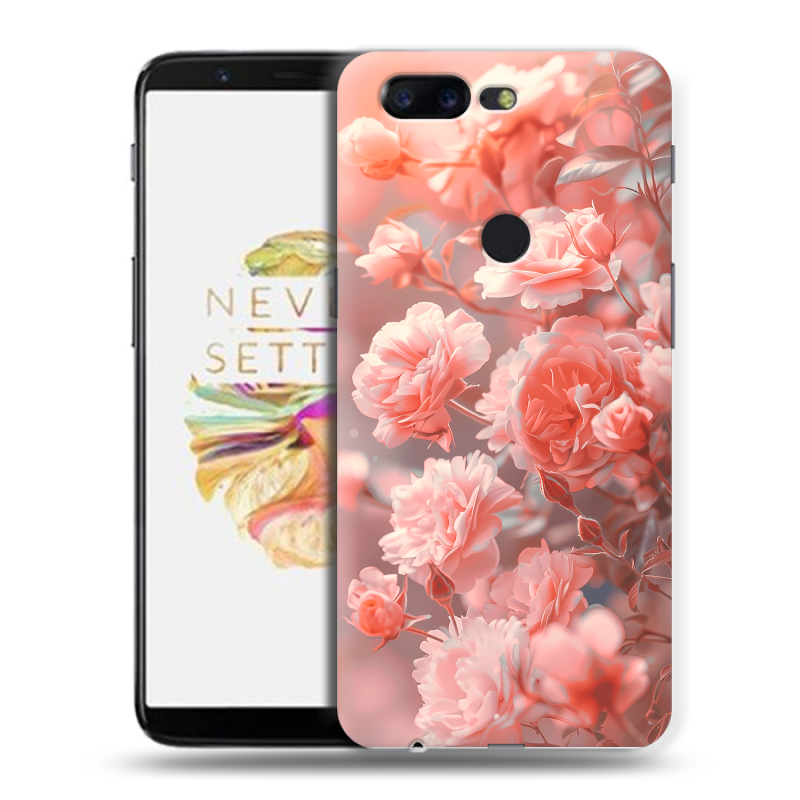Силиконовый чехол на OnePlus 5T с принтом Розы цветы Силиконовый чехол на OnePlus 5T с принтом Розы цветы