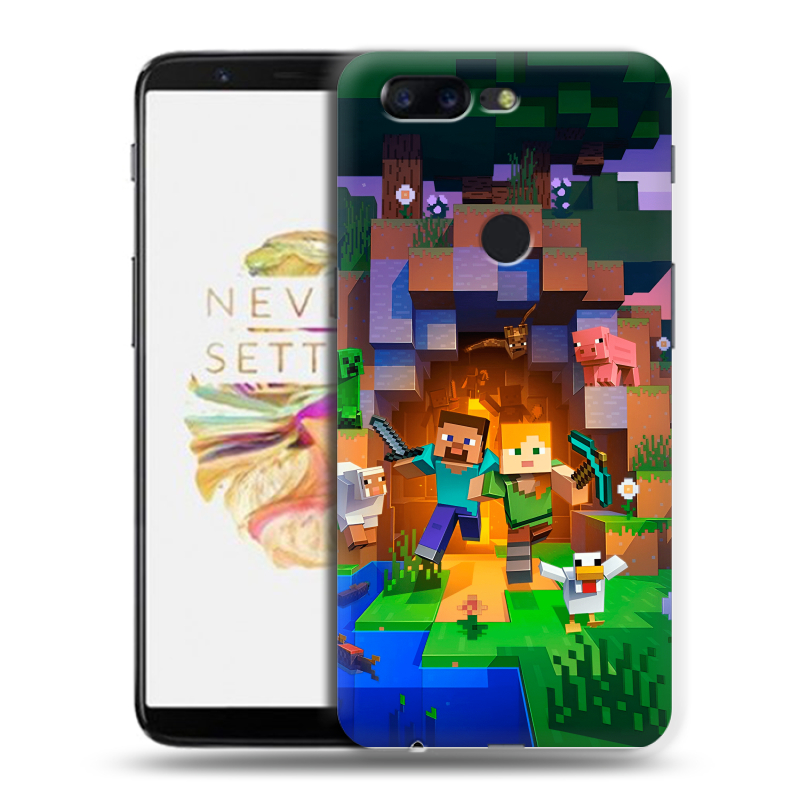 Силиконовый чехол на OnePlus 5T с принтом Майнкрафт Minecraft Силиконовый чехол на OnePlus 5T с принтом Майнкрафт Minecraft