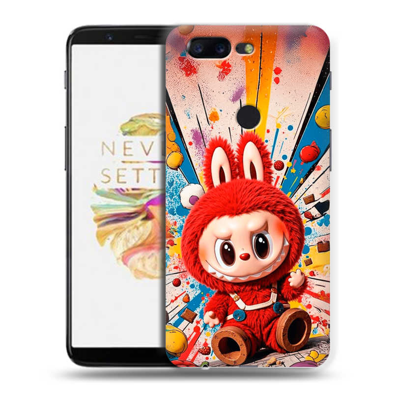 Пластиковый чехол на OnePlus 5T с принтом Labubu Лабубу Пластиковый чехол на OnePlus 5T с принтом Labubu Лабубу