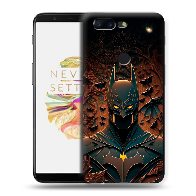 Силиконовый чехол на OnePlus 5T с принтом Batman Бэтмен Силиконовый чехол на OnePlus 5T с принтом Batman Бэтмен