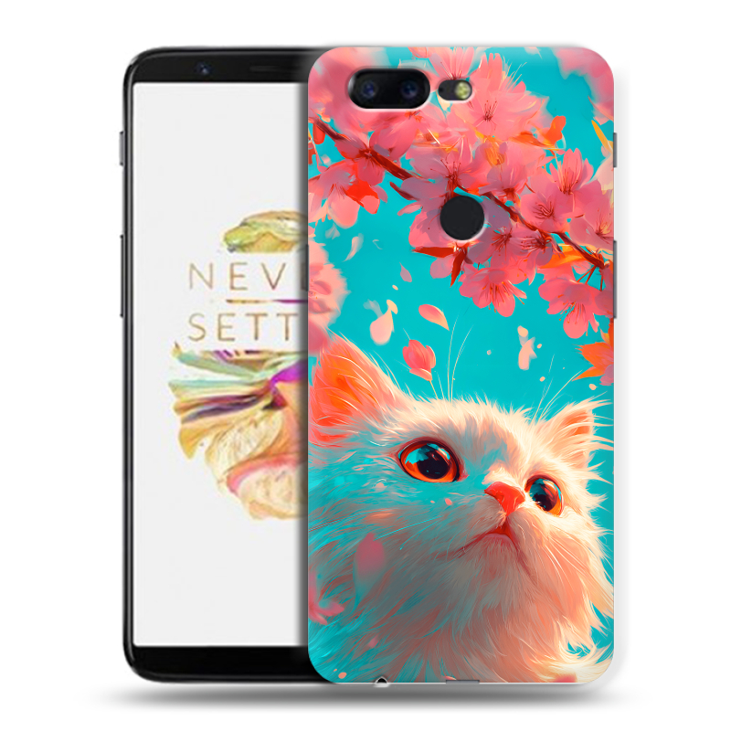 Пластиковый чехол на OnePlus 5T с принтом Красивый кот Пластиковый чехол на OnePlus 5T с принтом Красивый кот