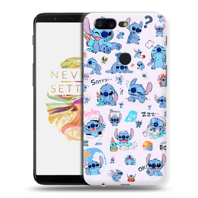 Пластиковый чехол на OnePlus 5T с принтом Лило и Стич Пластиковый чехол на OnePlus 5T с принтом Лило и Стич