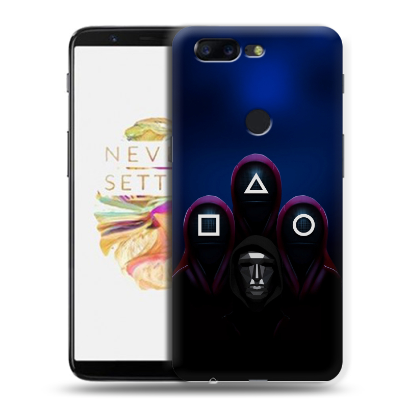 Пластиковый чехол на OnePlus 5T с принтом Игра Кальмара Пластиковый чехол на OnePlus 5T с принтом Игра Кальмара