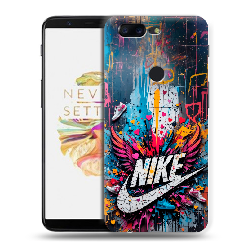 Силиконовый чехол на OnePlus 5T с принтом Nike Найк Силиконовый чехол на OnePlus 5T с принтом Nike Найк