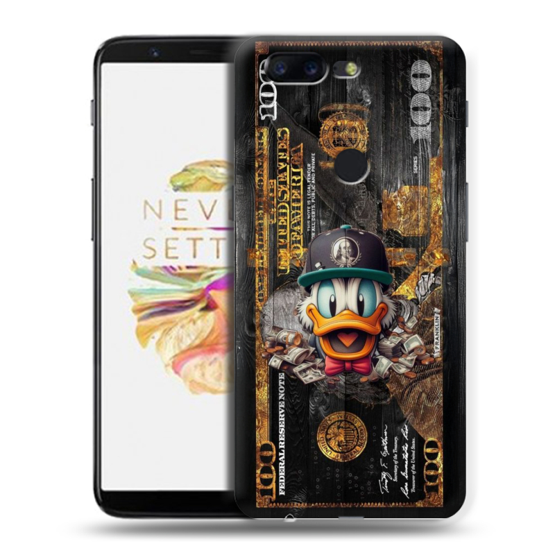 Пластиковый чехол на OnePlus 5T с принтом Дональд Дак Доллар Пластиковый чехол на OnePlus 5T с принтом Дональд Дак Доллар