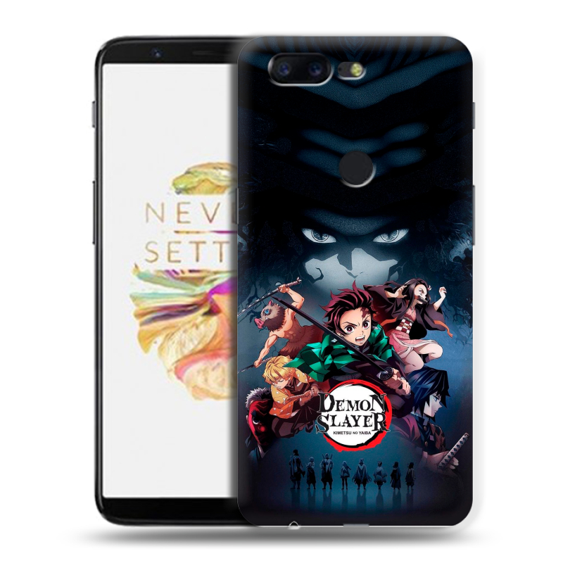 Пластиковый чехол на OnePlus 5T с принтом Demon Slayer Клинок рассекающий демонов Пластиковый чехол на OnePlus 5T с принтом Demon Slayer Клинок рассекающий демонов