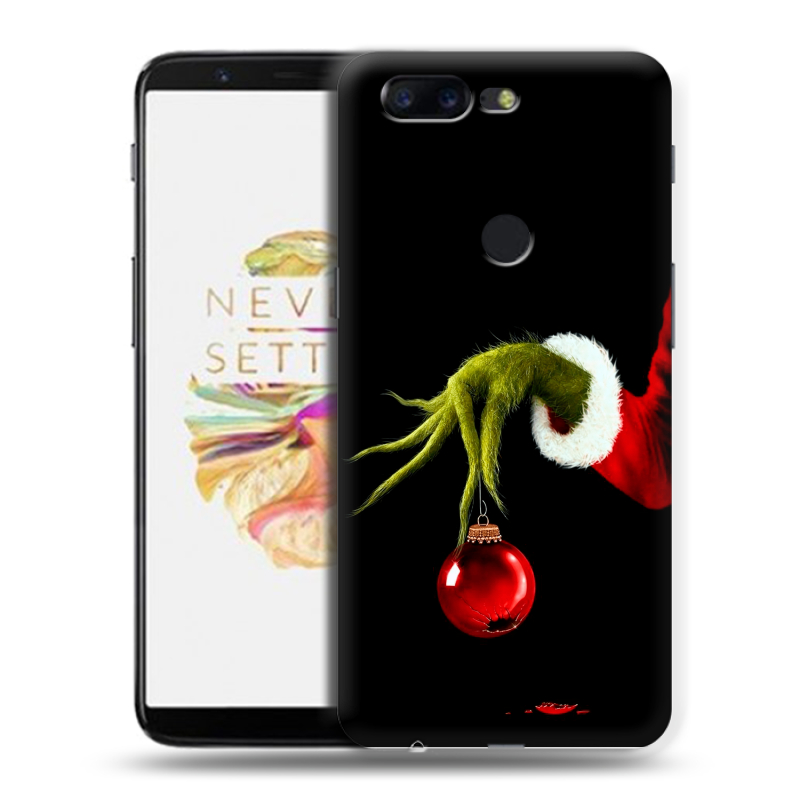 Пластиковый чехол на OnePlus 5T с принтом Новый год Гринч Пластиковый чехол на OnePlus 5T с принтом Новый год Гринч