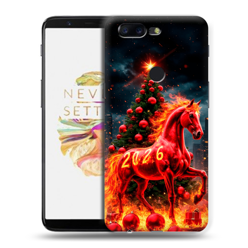 Силиконовый чехол на OnePlus 5T с принтом Новый год Силиконовый чехол на OnePlus 5T с принтом Новый год
