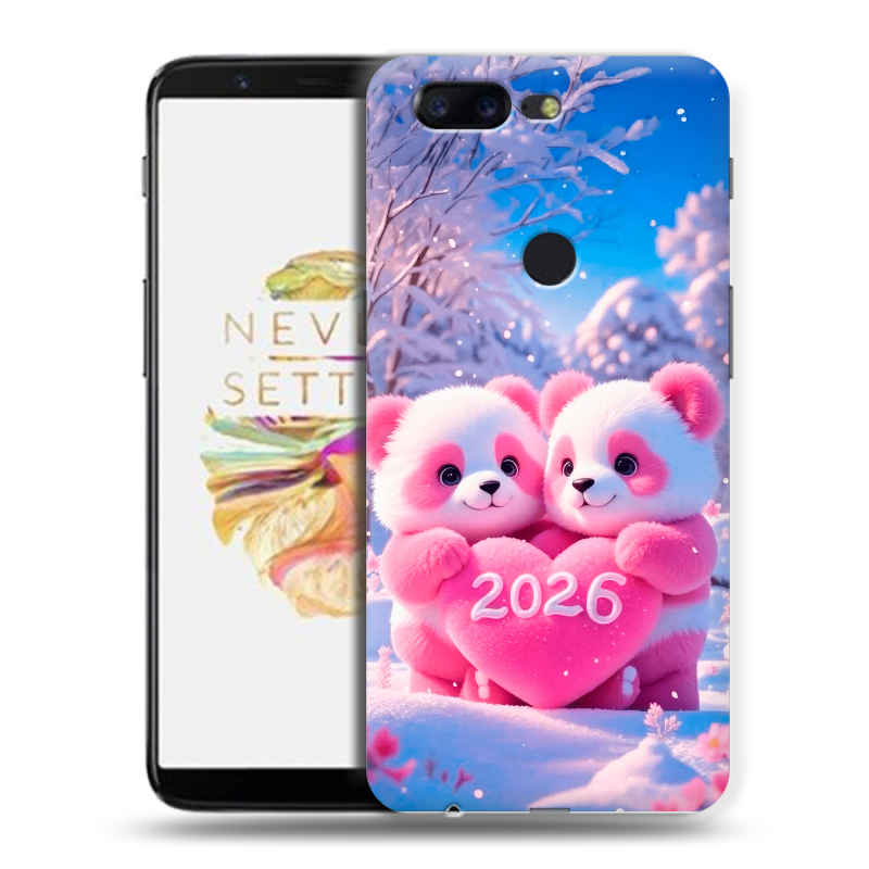 Силиконовый чехол на OnePlus 5T с принтом Новый год Силиконовый чехол на OnePlus 5T с принтом Новый год