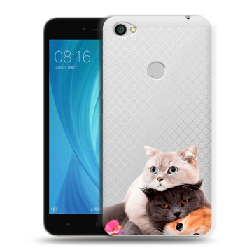 Силиконовый чехол на Xiaomi RedMi Note 5A Prime с принтом Кошки Силиконовый чехол на Xiaomi RedMi Note 5A Prime с принтом Кошки
