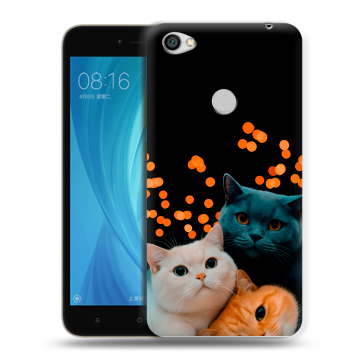 Силиконовый чехол на Xiaomi RedMi Note 5A Prime с принтом Кошки Силиконовый чехол на Xiaomi RedMi Note 5A Prime с принтом Кошки