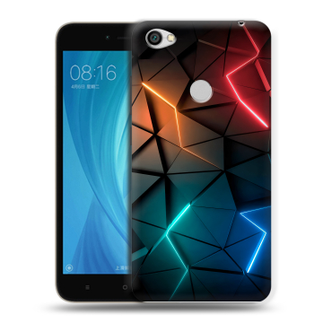 Силиконовый чехол на Xiaomi RedMi Note 5A Prime с принтом Абстракция неон Силиконовый чехол на Xiaomi RedMi Note 5A Prime с принтом Абстракция неон