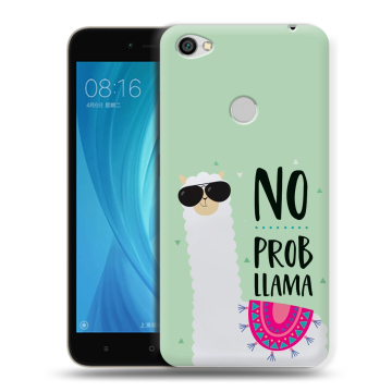 Силиконовый чехол на Xiaomi RedMi Note 5A Prime с принтом Лама Силиконовый чехол на Xiaomi RedMi Note 5A Prime с принтом Лама