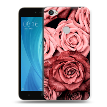 Силиконовый чехол на Xiaomi RedMi Note 5A Prime с принтом Цветы розы Силиконовый чехол на Xiaomi RedMi Note 5A Prime с принтом Цветы розы
