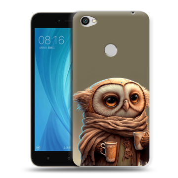 Силиконовый чехол на Xiaomi RedMi Note 5A Prime с принтом Сова Силиконовый чехол на Xiaomi RedMi Note 5A Prime с принтом Сова