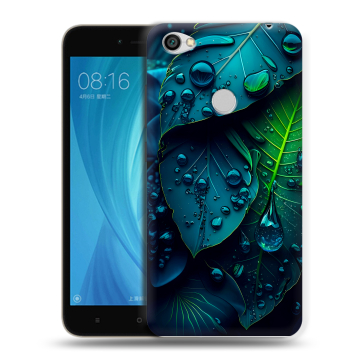 Силиконовый чехол на Xiaomi RedMi Note 5A Prime с принтом Листья Силиконовый чехол на Xiaomi RedMi Note 5A Prime с принтом Листья