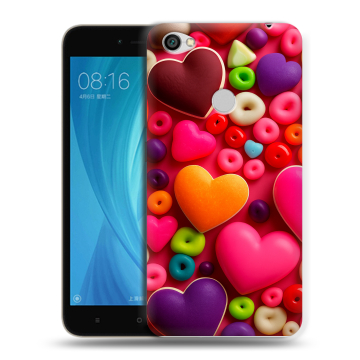 Силиконовый чехол на Xiaomi RedMi Note 5A Prime с принтом Сердечки Силиконовый чехол на Xiaomi RedMi Note 5A Prime с принтом Сердечки