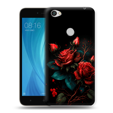 Силиконовый чехол на Xiaomi RedMi Note 5A Prime с принтом Розы красные Силиконовый чехол на Xiaomi RedMi Note 5A Prime с принтом Розы красные