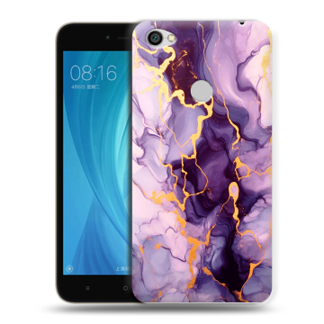 Силиконовый чехол на Xiaomi RedMi Note 5A Prime с принтом Мрамор Силиконовый чехол на Xiaomi RedMi Note 5A Prime с принтом Мрамор