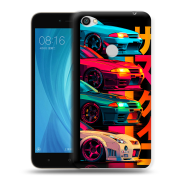 Силиконовый чехол на Xiaomi RedMi Note 5A Prime с принтом Гоночные машины Силиконовый чехол на Xiaomi RedMi Note 5A Prime с принтом Гоночные машины