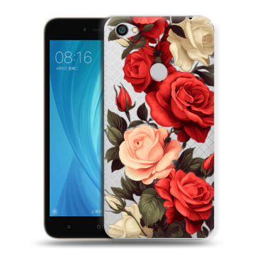 Силиконовый чехол на Xiaomi RedMi Note 5A Prime с принтом Розы Силиконовый чехол на Xiaomi RedMi Note 5A Prime с принтом Розы