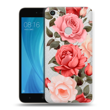 Силиконовый чехол на Xiaomi RedMi Note 5A Prime с принтом Розы Силиконовый чехол на Xiaomi RedMi Note 5A Prime с принтом Розы