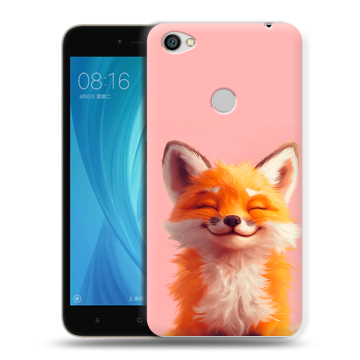 Силиконовый чехол на Xiaomi RedMi Note 5A Prime с принтом милая лиса Силиконовый чехол на Xiaomi RedMi Note 5A Prime с принтом милая лиса