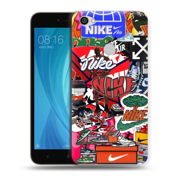 Силиконовый чехол на Xiaomi RedMi Note 5A Prime с принтом Найк Nike яркий Силиконовый чехол на Xiaomi RedMi Note 5A Prime с принтом Найк Nike яркий