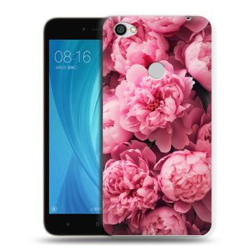 Силиконовый чехол на Xiaomi RedMi Note 5A Prime с принтом цветы пионы Силиконовый чехол на Xiaomi RedMi Note 5A Prime с принтом цветы пионы