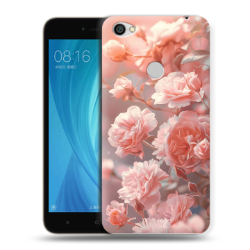 Силиконовый чехол на Xiaomi RedMi Note 5A Prime с принтом Розовые розы Силиконовый чехол на Xiaomi RedMi Note 5A Prime с принтом Розовые розы