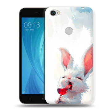 Силиконовый чехол на Xiaomi RedMi Note 5A Prime с принтом кролик зайчик Силиконовый чехол на Xiaomi RedMi Note 5A Prime с принтом кролик зайчик